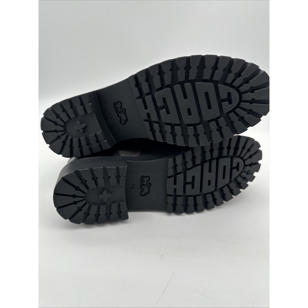 COACH Size 7.5B Women's Boot Black Mahogany Coated Cotton Signature C LORRAINE - Picture 5 of 6